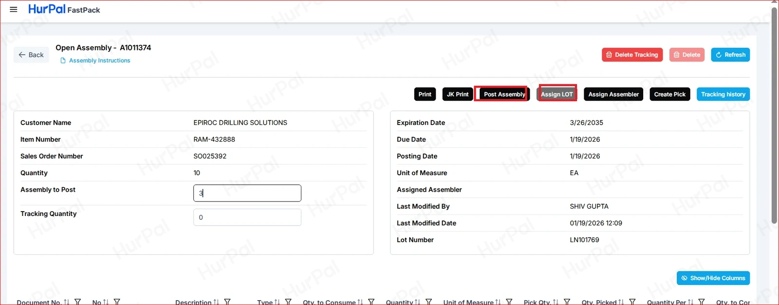 Process an assemble-to-order sales order | Hurpal Knowledge Base