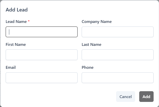 Add lead form